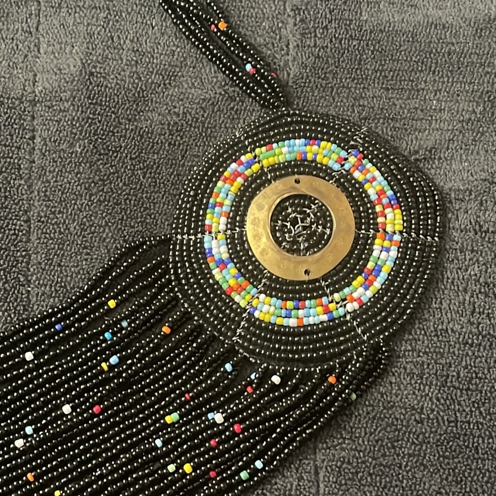 Authentic Navajo Hand Beaded Dream Catcher Necklace. - Picture 2 of 7